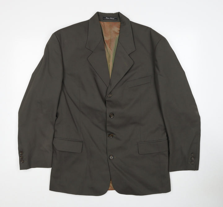 River Island Mens Grey Polyester Jacket Suit Jacket Size 38 Regular