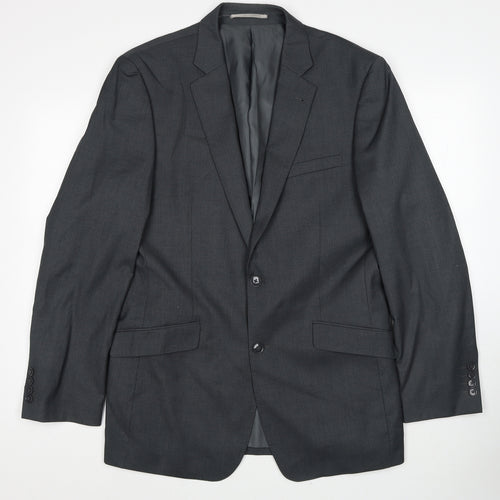 Charlton Grey Mens Grey Polyester Jacket Blazer Size 40 Regular