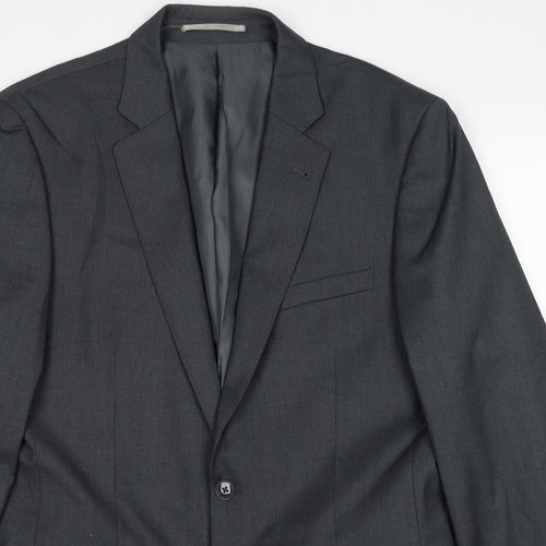 Charlton Grey Mens Grey Polyester Jacket Blazer Size 40 Regular