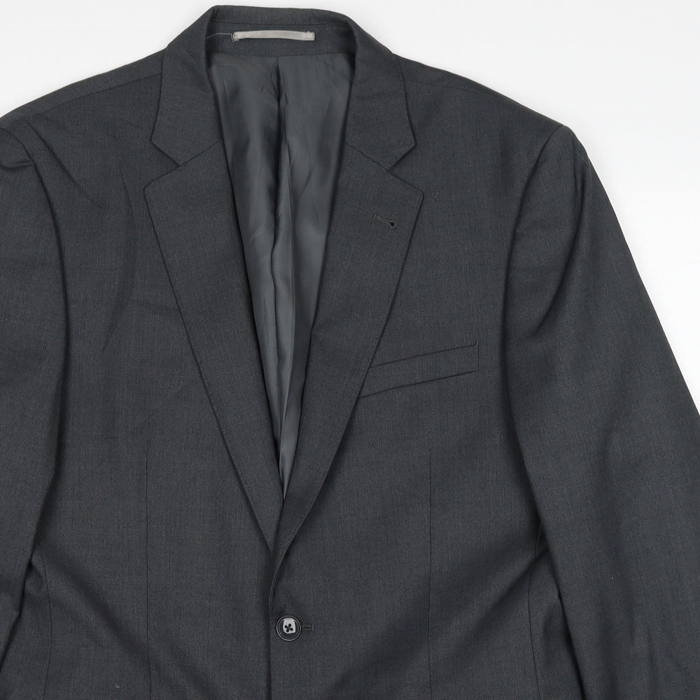 Charlton Grey Mens Grey Polyester Jacket Blazer Size 40 Regular