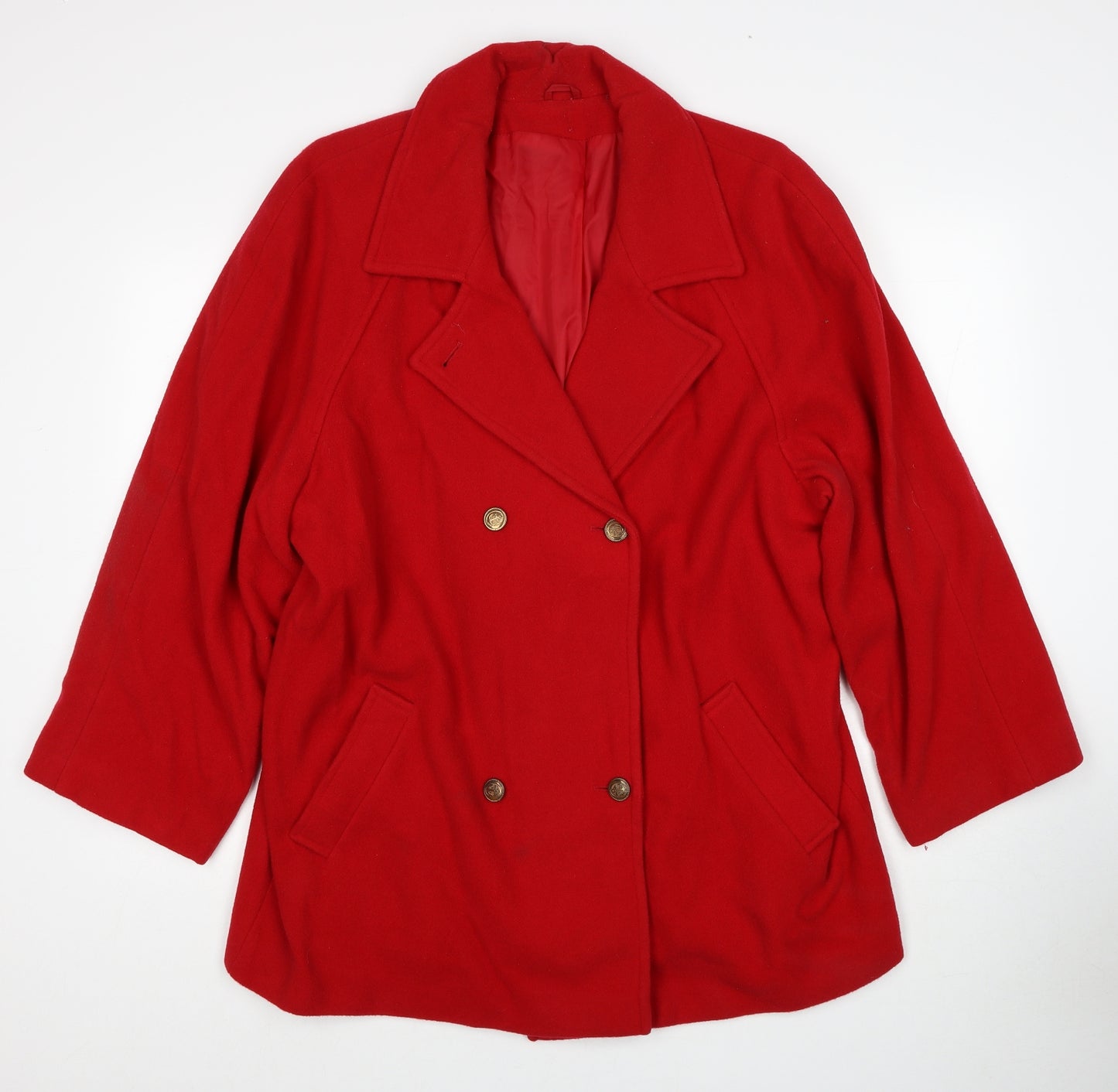 Classic Woman Womens Red Jacket Size 18 Button
