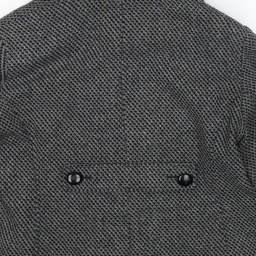 Autonomy Womens Black Geometric Jacket Size 16 Button