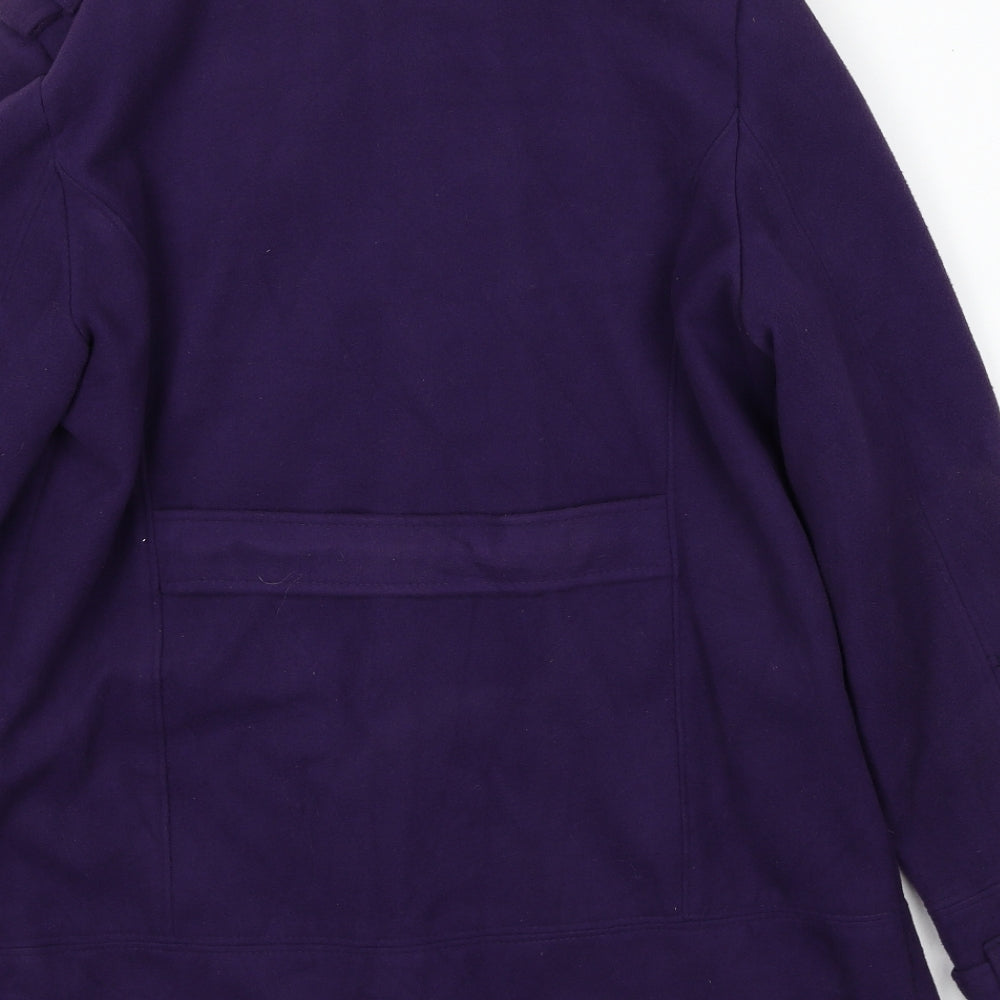 Kesta Womens Purple Pea Coat Jacket Size 14 Button