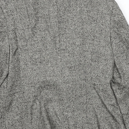 Kaliko Womens Grey Geometric Jacket Blazer Size 12 Button