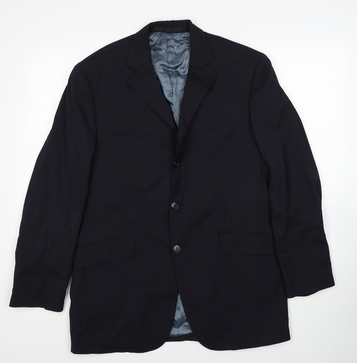 Impressions Mens Black Polyester Jacket Suit Jacket Size 40 Regular