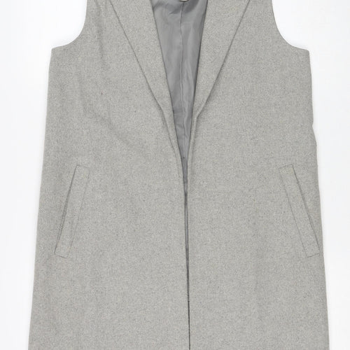 New Look Womens Grey Overcoat Blazer Size 10