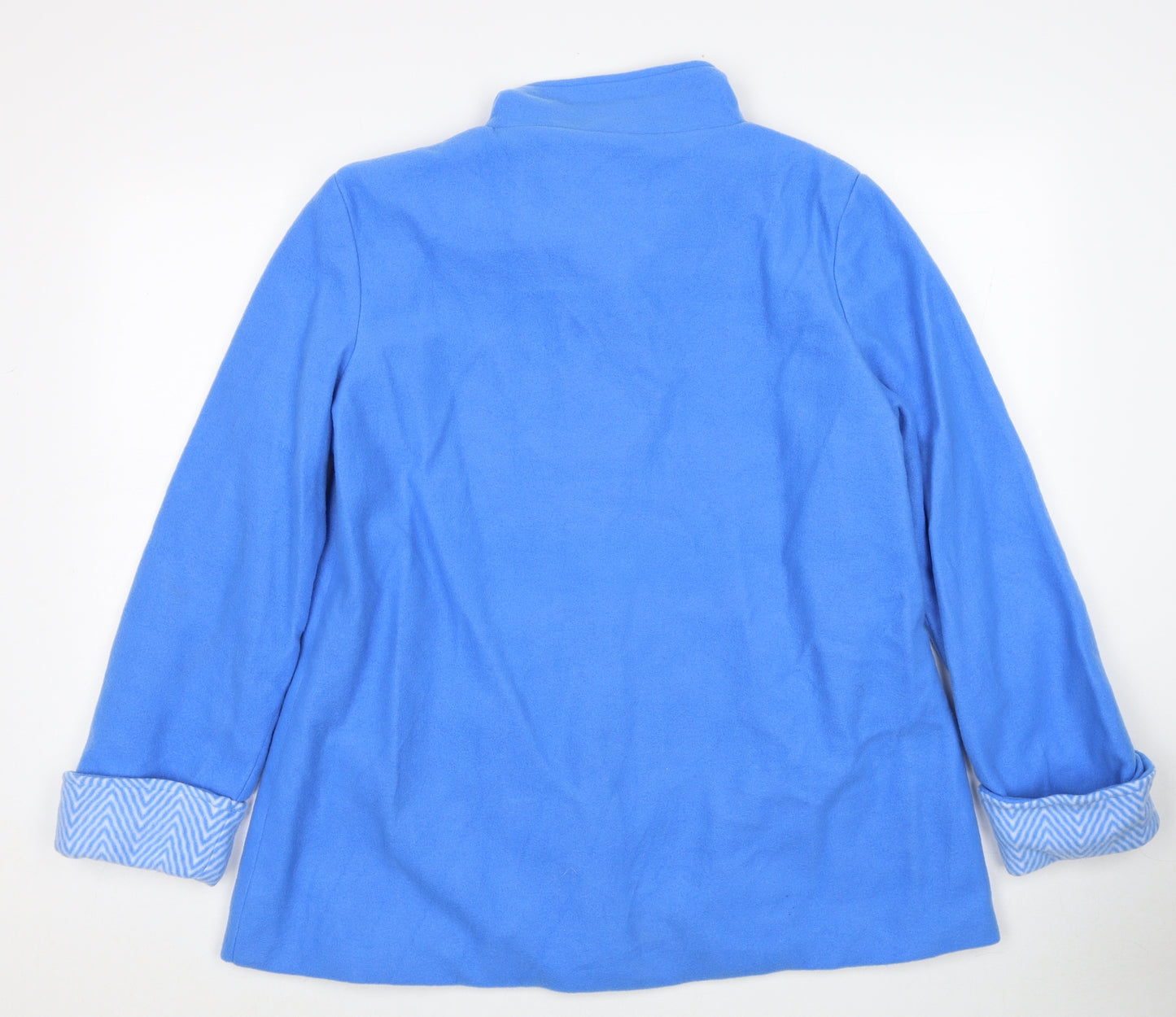 Anne de Lancey Womens Blue Pea Coat Jacket Size M Button