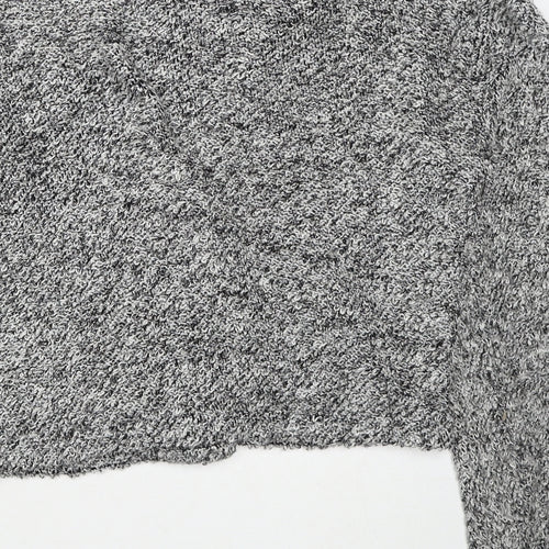 Miss Selfridge Womens Grey V-Neck Cotton Cardigan Jumper Size 10