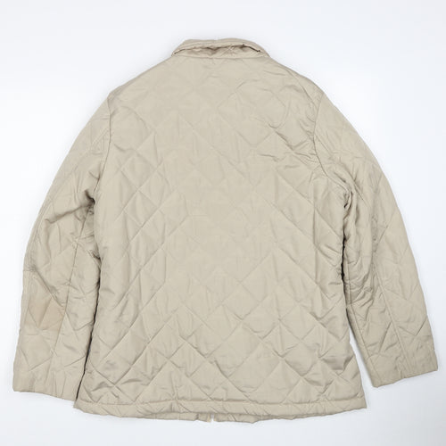 Autonomy Womens Beige Quilted Jacket Size 14 Zip