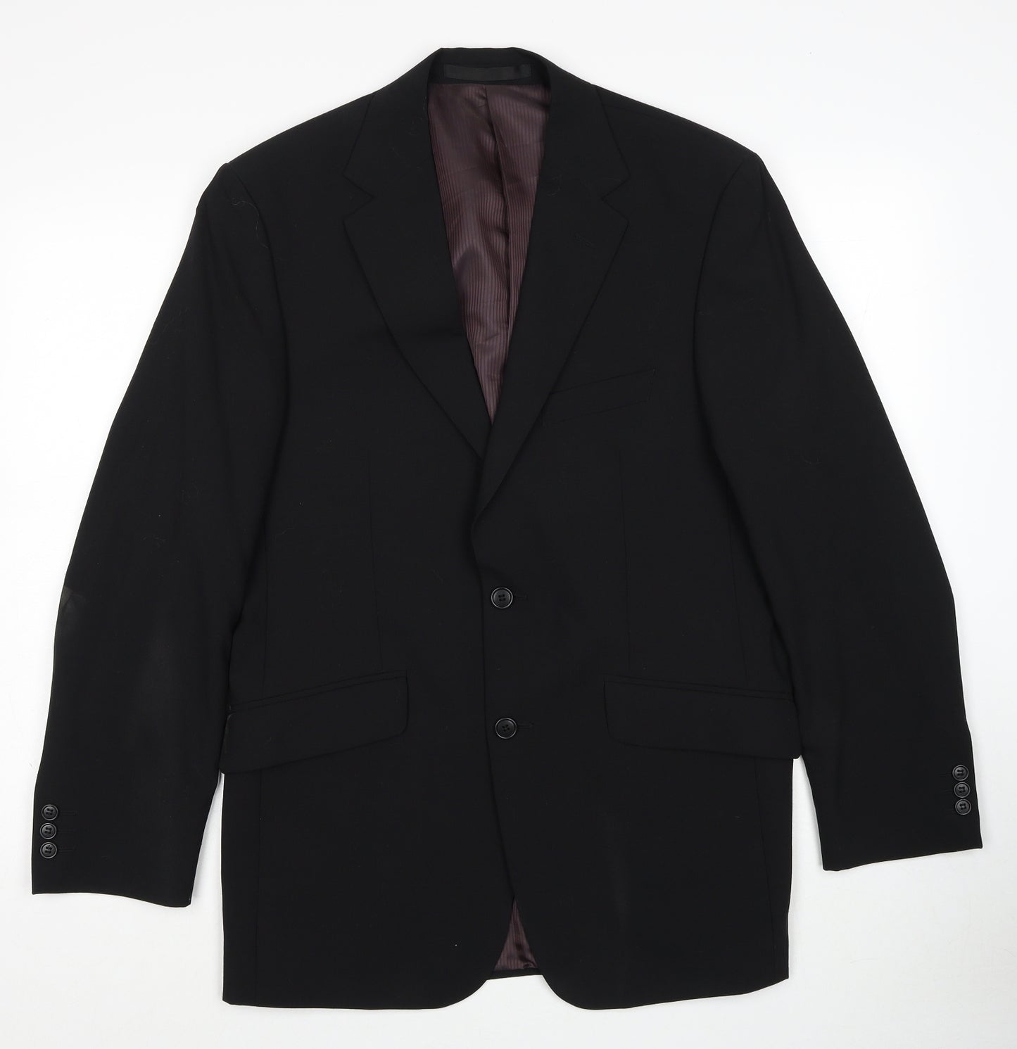 Impressions Mens Black Polyester Jacket Suit Jacket Size M Regular