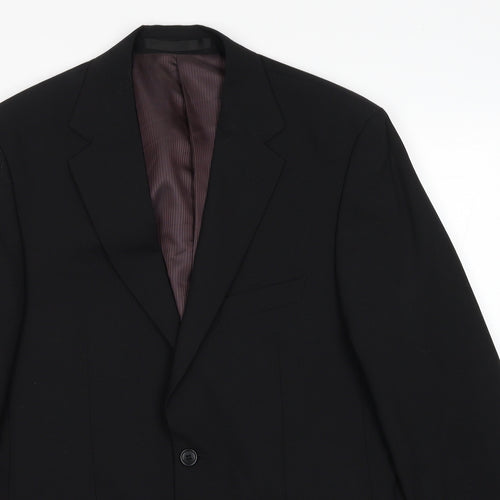 Impressions Mens Black Polyester Jacket Suit Jacket Size M Regular