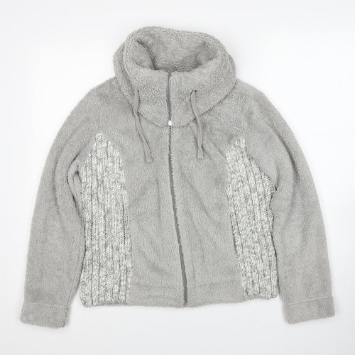 Per Una Womens Grey Polyester Full Zip Sweatshirt Size M Zip