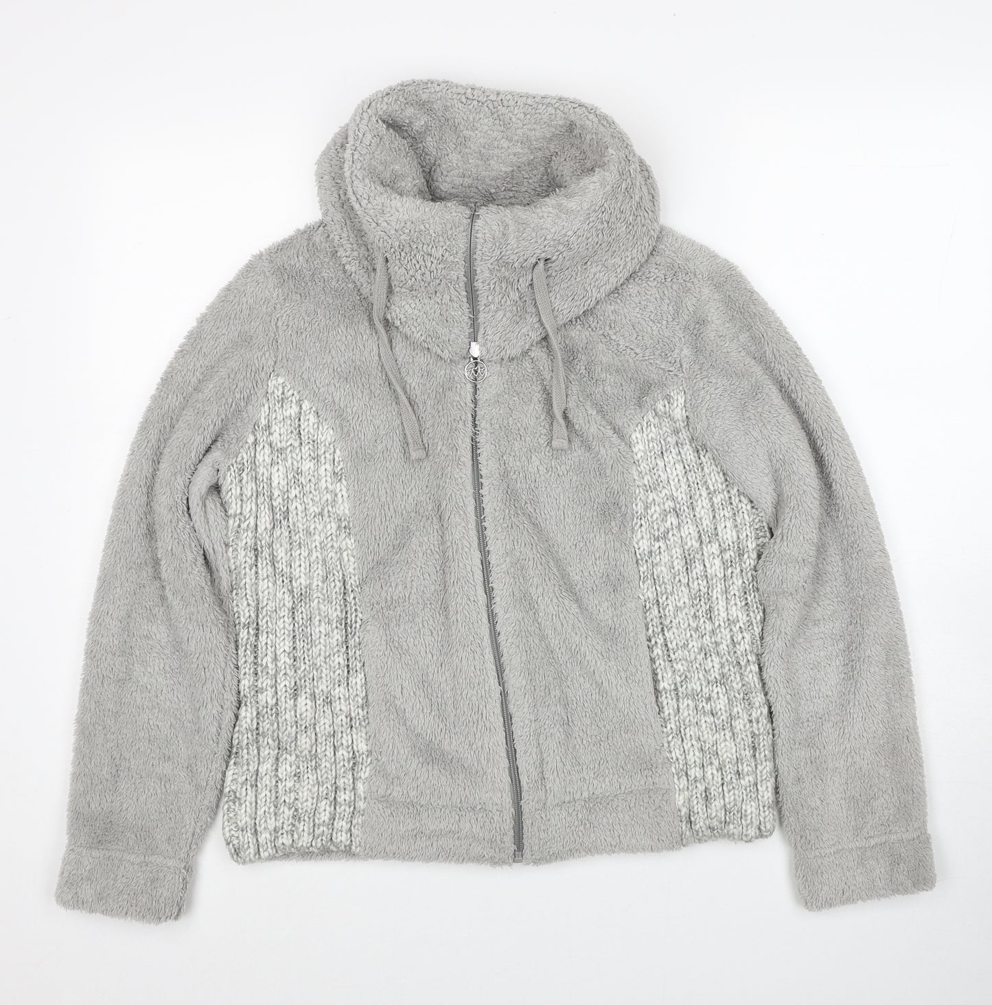 Per Una Womens Grey Polyester Full Zip Sweatshirt Size M Zip