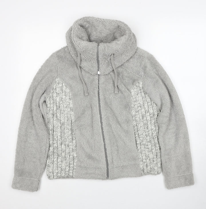 Per Una Womens Grey Polyester Full Zip Sweatshirt Size M Zip