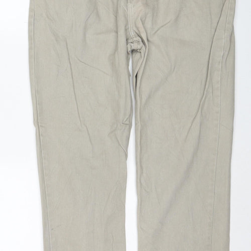 Matinee Mens Beige Cotton Straight Jeans Size 36 in L29 in Regular Zip