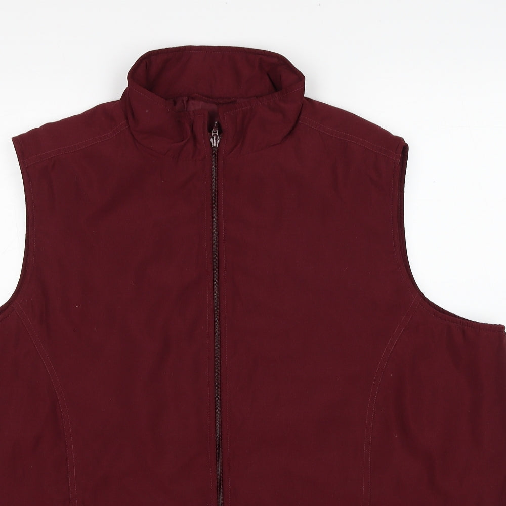 EWM Womens Red Gilet Jacket Size XL Zip