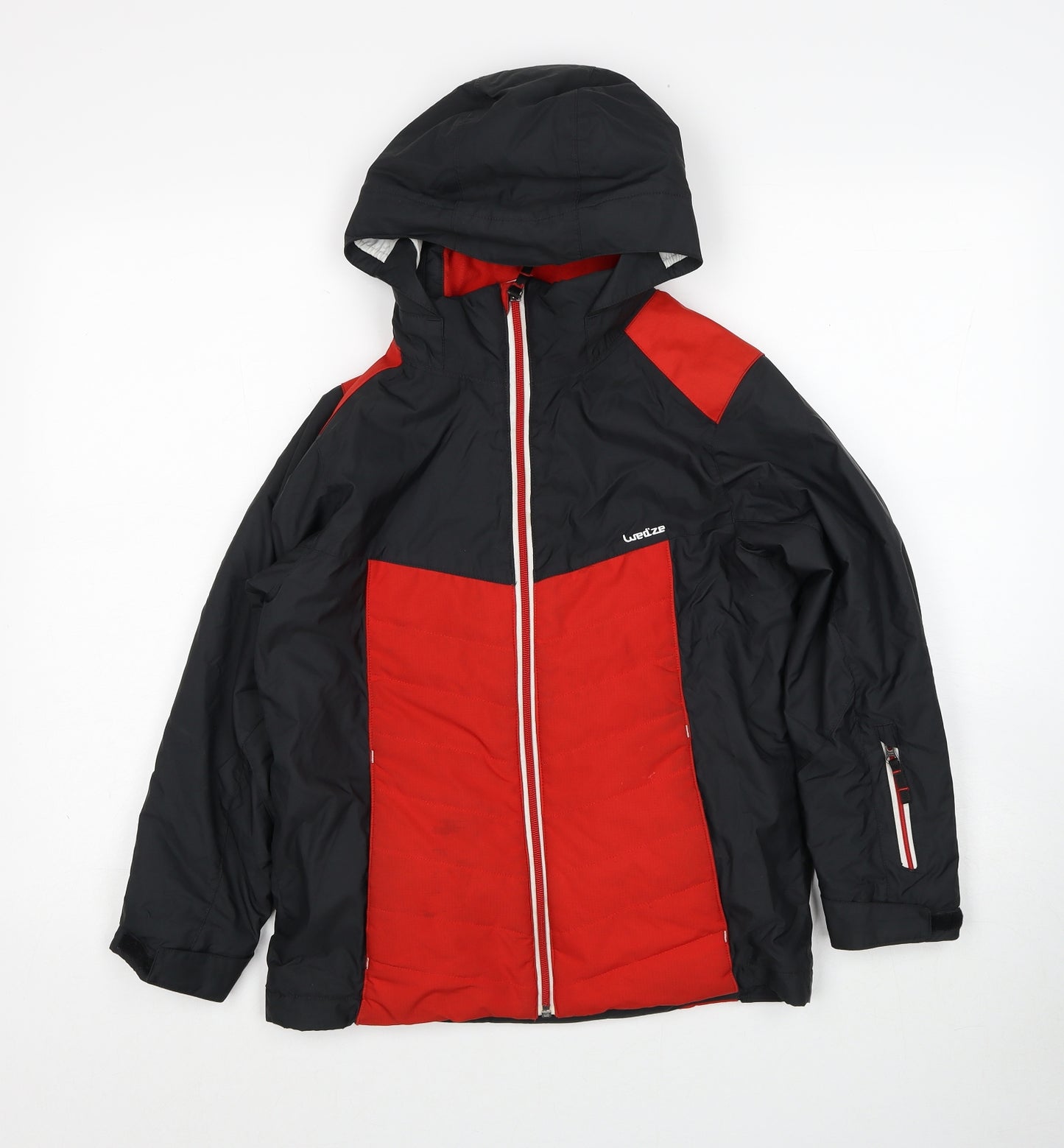 DECATHLON Boys Black Colourblock Ski Jacket Jacket Size 10 Years Zip