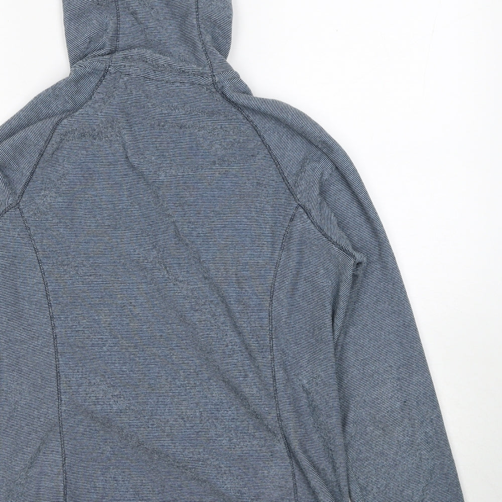 The North Face Womens Blue Striped Jacket Size M Zip