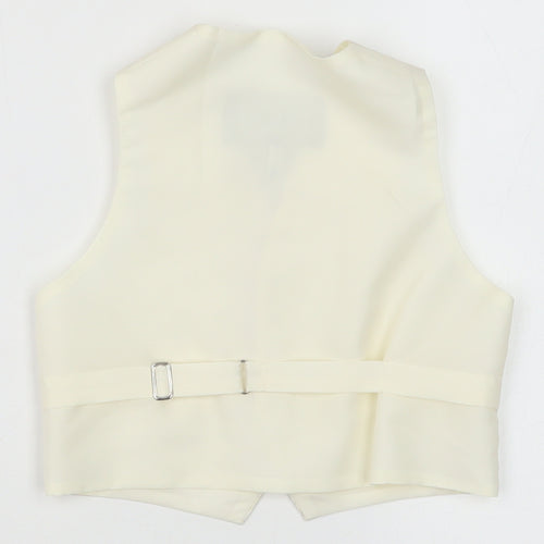 HEIRLOOM Boys Ivory Geometric Jacket Waistcoat Size 2-3 Years Button