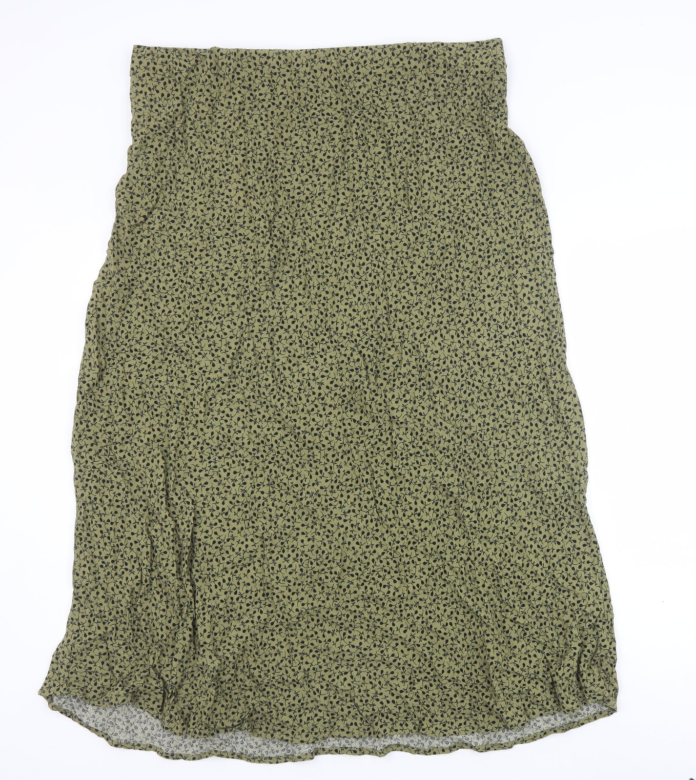 COTTON:ON Womens Green Floral Polyester Swing Skirt Size 20