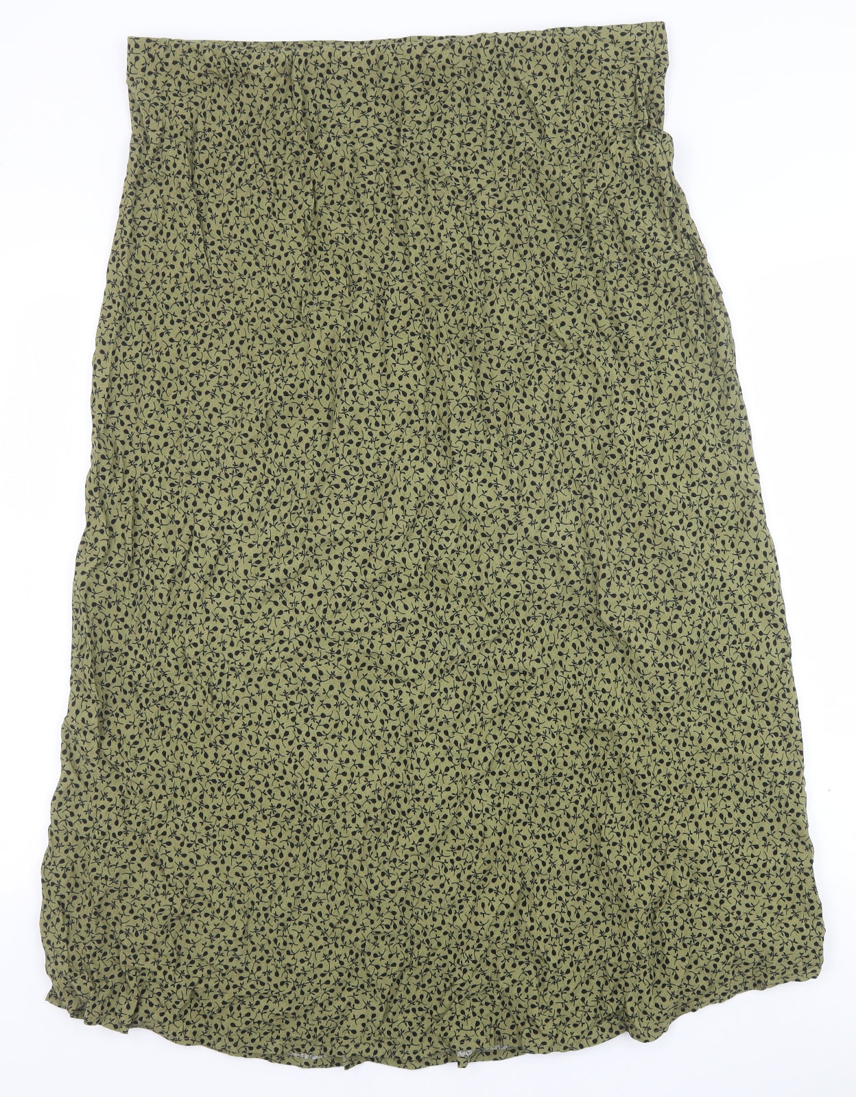 COTTON:ON Womens Green Floral Polyester Swing Skirt Size 20