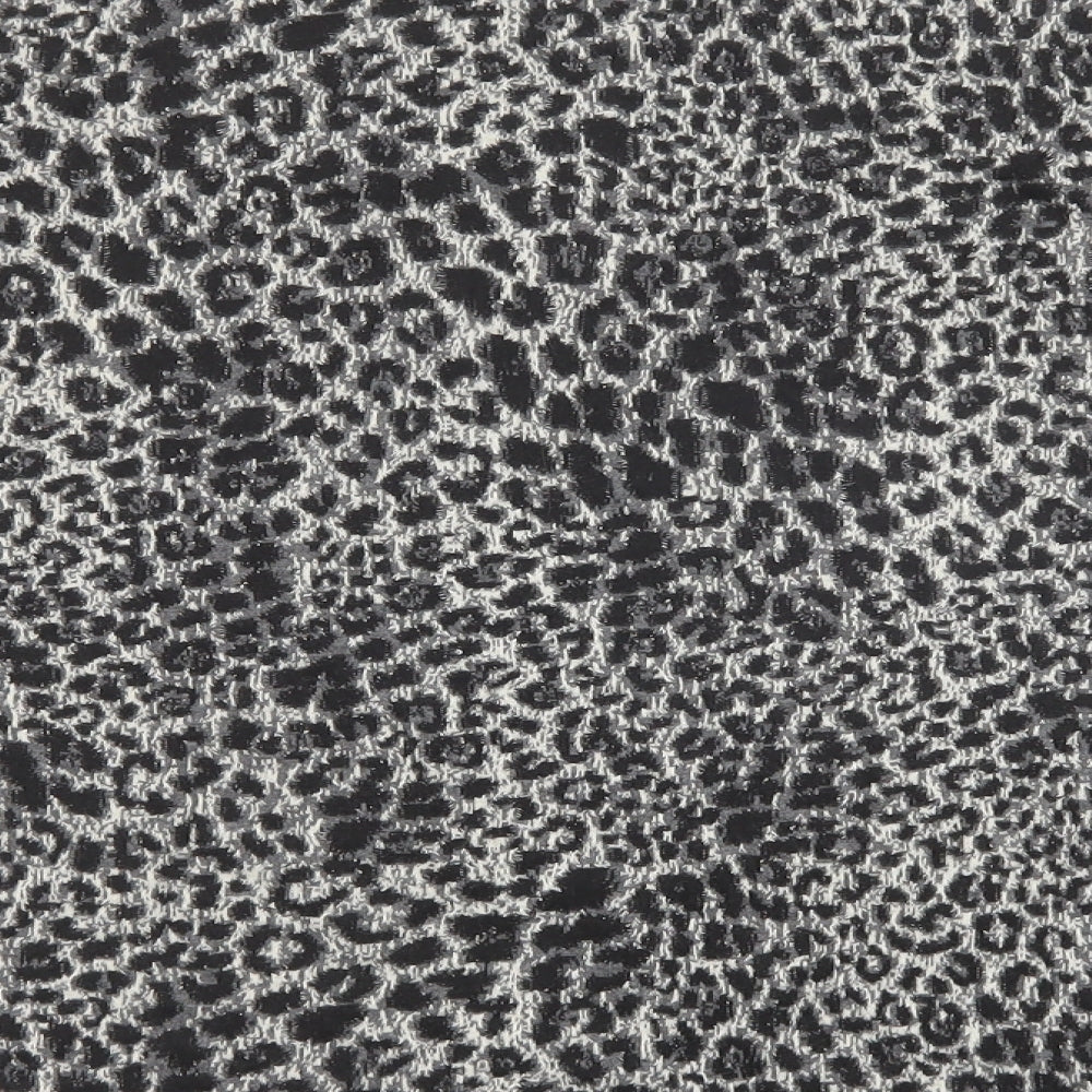 TU Womens Black Animal Print Polyester Basic Blouse Size 18 Boat Neck - Leopard Print