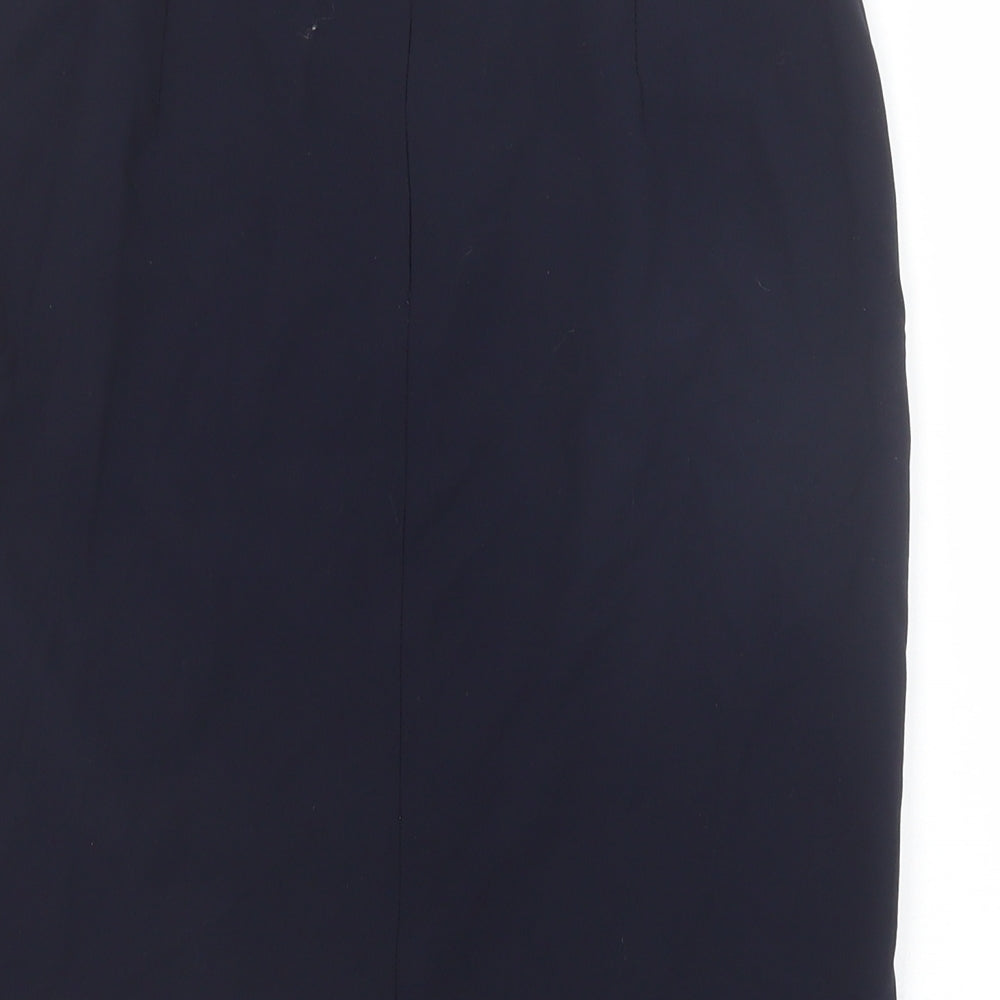 Ralph Lauren Womens Blue Polyester Straight & Pencil Skirt Size 6 Zip