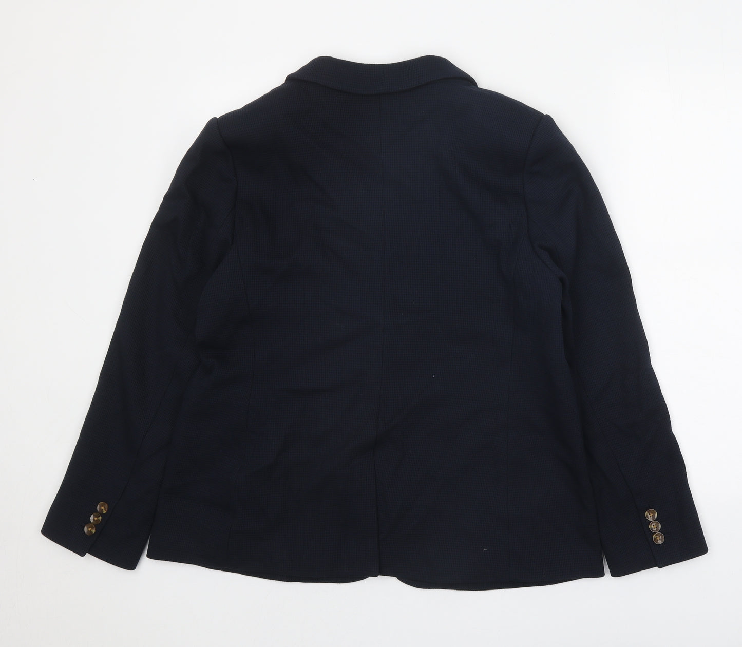 Marks and Spencer Womens Blue Cotton Jacket Blazer Size 16