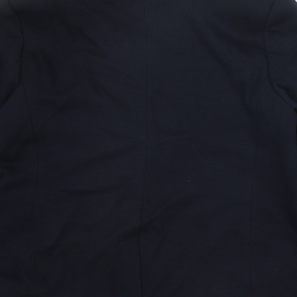 Marks and Spencer Womens Blue Cotton Jacket Blazer Size 16