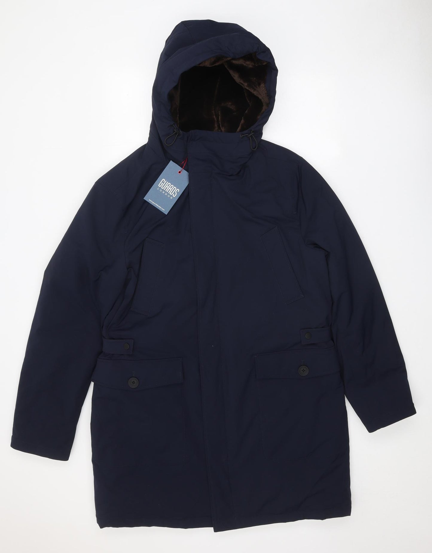Guards London Womens Blue Rain Coat Coat Size 12 Zip