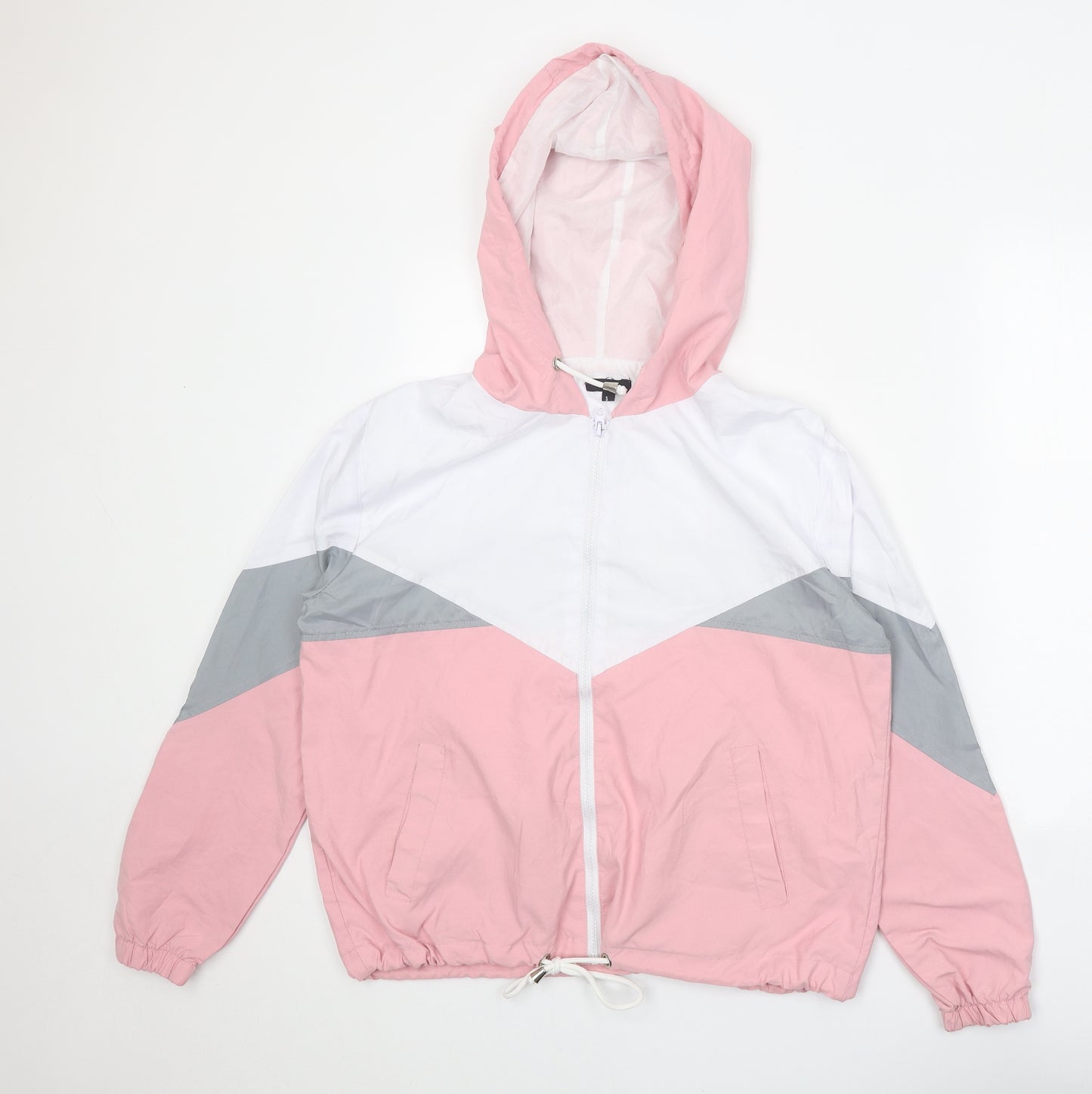 Rising Womens Pink Geometric Jacket Size S Zip