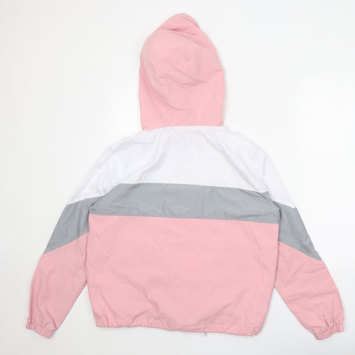 Rising Womens Pink Geometric Jacket Size S Zip