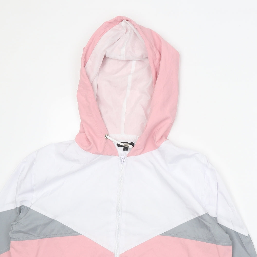 Rising Womens Pink Geometric Jacket Size S Zip