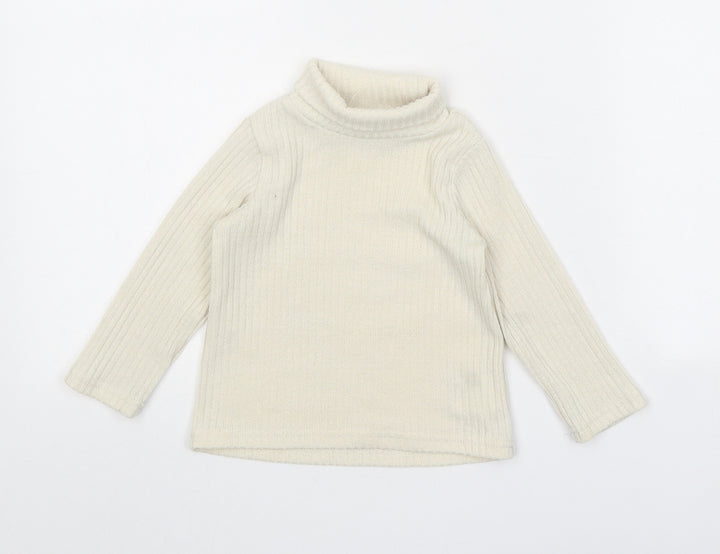 PatPat Girls Beige Polyester Pullover Jumper Size 18-24 Months Pullover