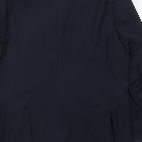 Santinelli Mens Blue Polyester Jacket Suit Jacket Size L Regular