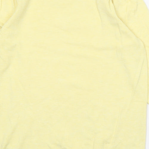 M&Co Womens Yellow Round Neck Viscose Pullover Jumper Size 10
