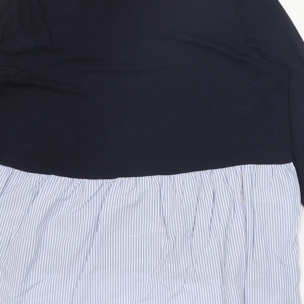 TU Womens Blue Round Neck Polyester Pullover Jumper Size 12