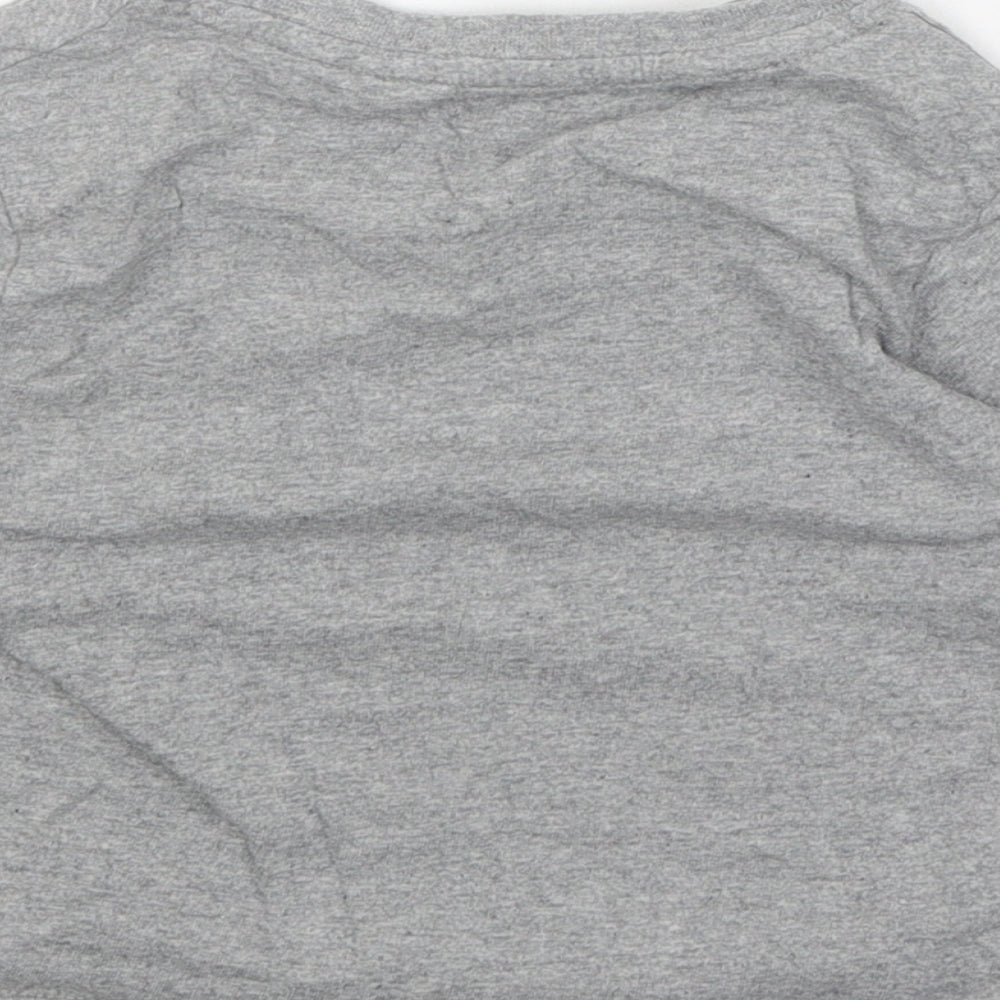 McKenzie Boys Grey 100% Cotton Basic T-Shirt Size 4-5 Years Round Neck Pullover