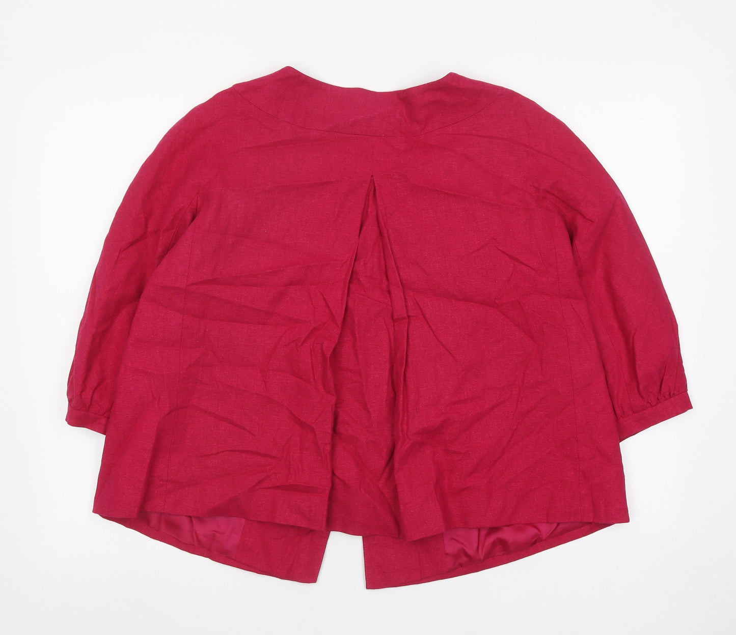 Betty Jackson Black Womens Pink Jacket Blazer Size 10 Button