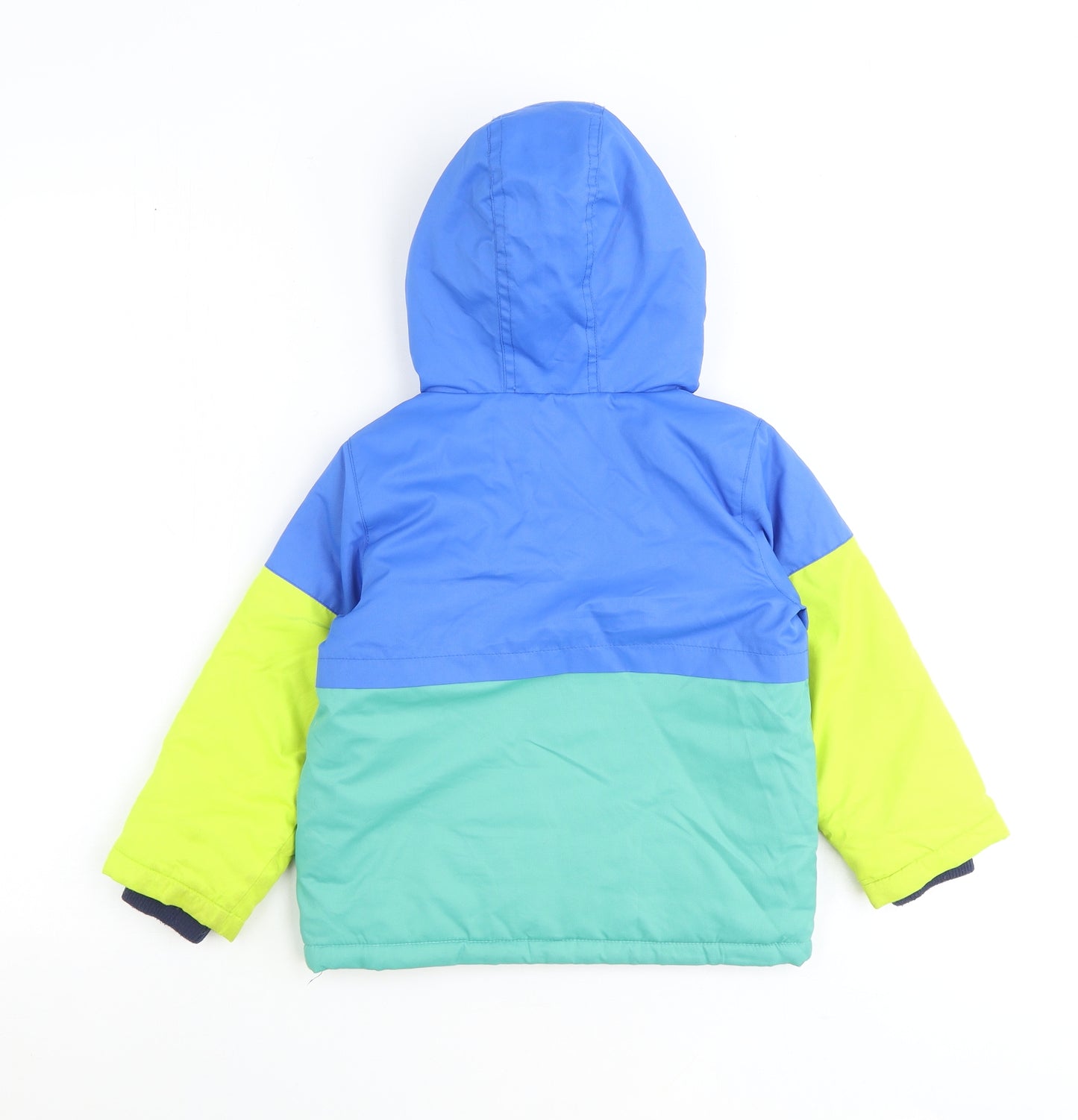 TU Boys Blue Colourblock Jacket Size 3-4 Years Zip