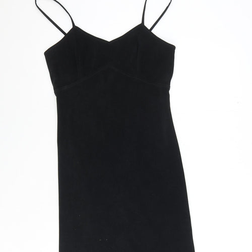 NEXT Womens Black Polyester Mini Size 10 V-Neck Pullover