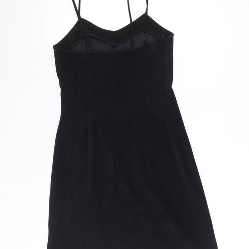NEXT Womens Black Polyester Mini Size 10 V-Neck Pullover