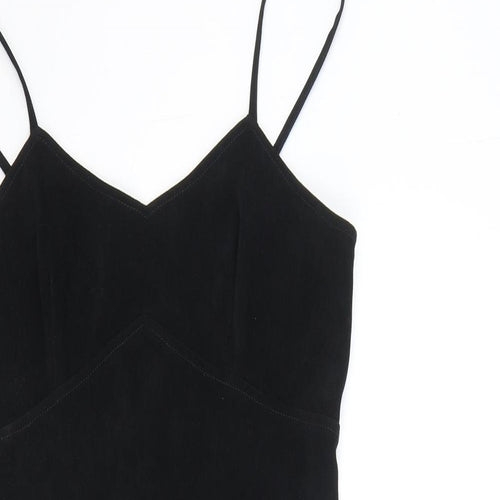 NEXT Womens Black Polyester Mini Size 10 V-Neck Pullover