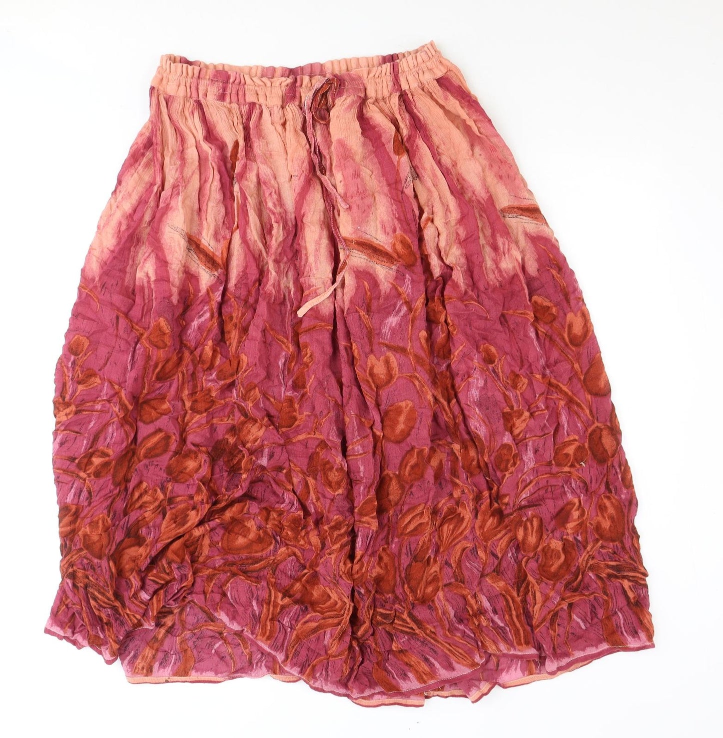Alexara Womens Pink Geometric Polyester Peasant Skirt Size M