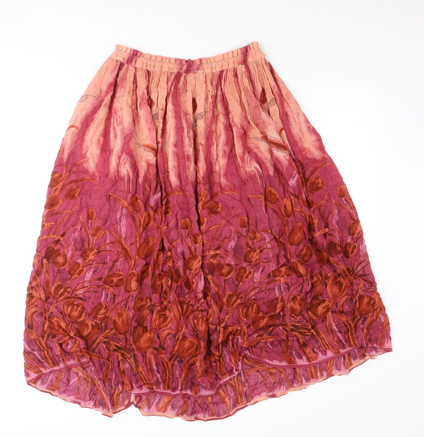 Alexara Womens Pink Geometric Polyester Peasant Skirt Size M