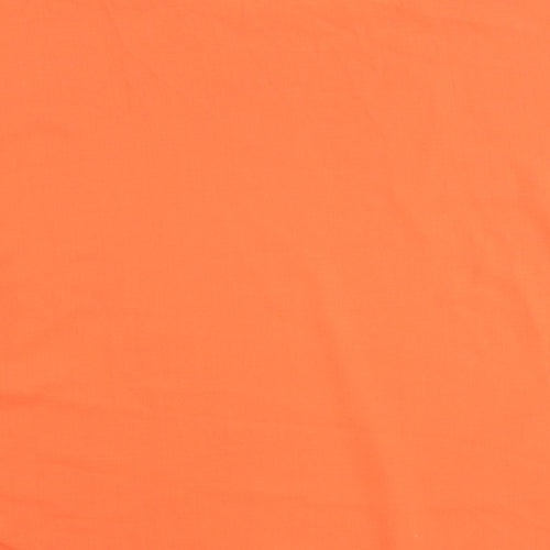 Leasty Womens Orange Polyester Basic T-Shirt Size L Round Neck