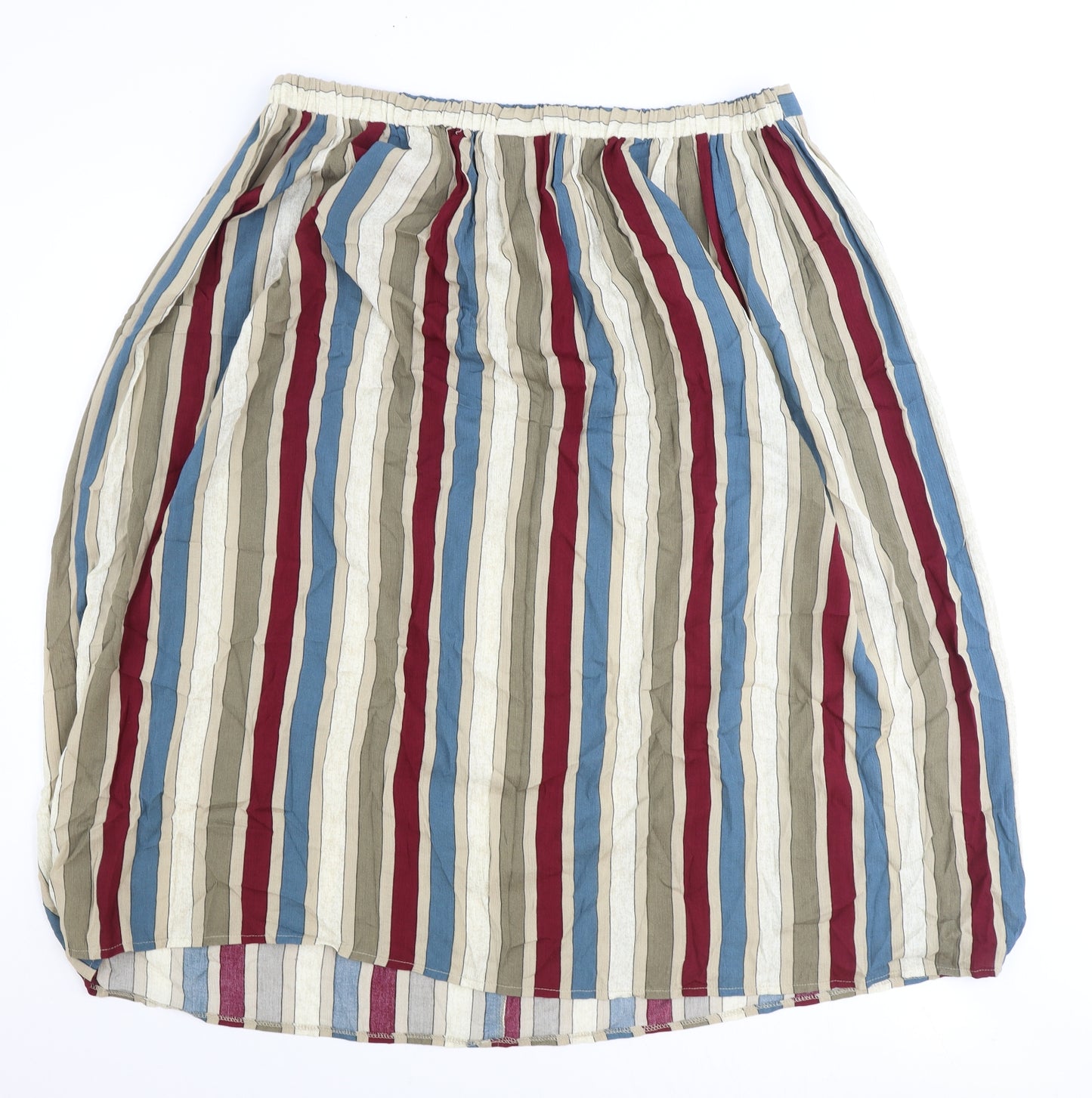 Berkertex Womens Multicoloured Striped Polyester Swing Skirt Size 24