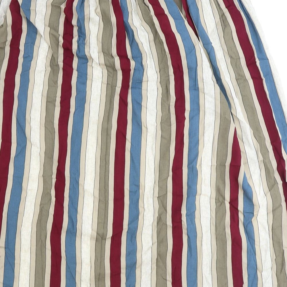 Berkertex Womens Multicoloured Striped Polyester Swing Skirt Size 24
