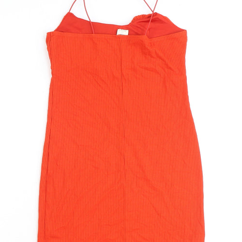 Urban Outfitters Womens Red Polyester Mini Size S Square Neck Pullover