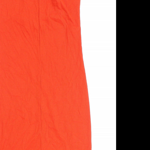 Urban Outfitters Womens Red Polyester Mini Size S Square Neck Pullover